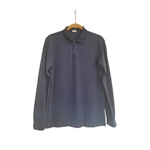 Son of A Tailor Supima Cotton Blue Polo Shirt‎ long sleeve size M-L